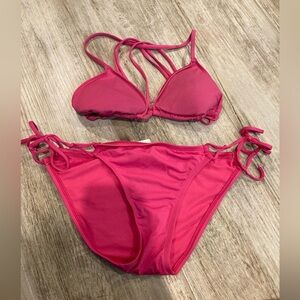 Abercrombie bikini hot pink M Bottom S Top